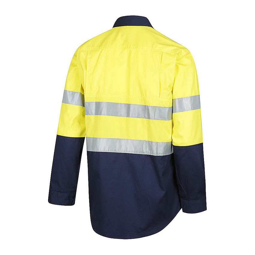 WORKIT Hi-Vis 2 Tone Lightweight Gussett Cuff Taped Shirt