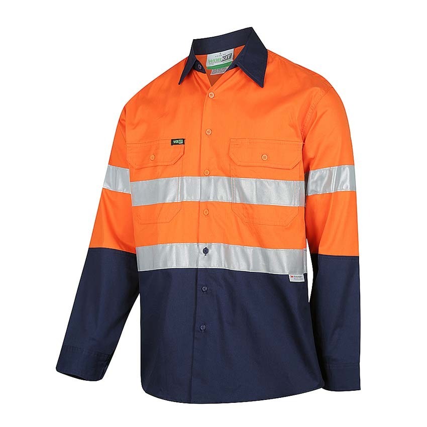WORKIT Hi-Vis 2 Tone Lightweight Gussett Cuff Taped Shirt