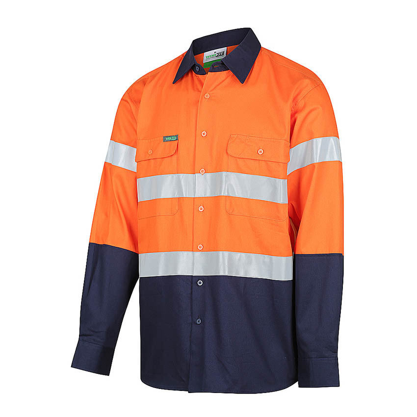 WORKIT Hi-Vis 2 Tone Regular Weight Taped Shirt