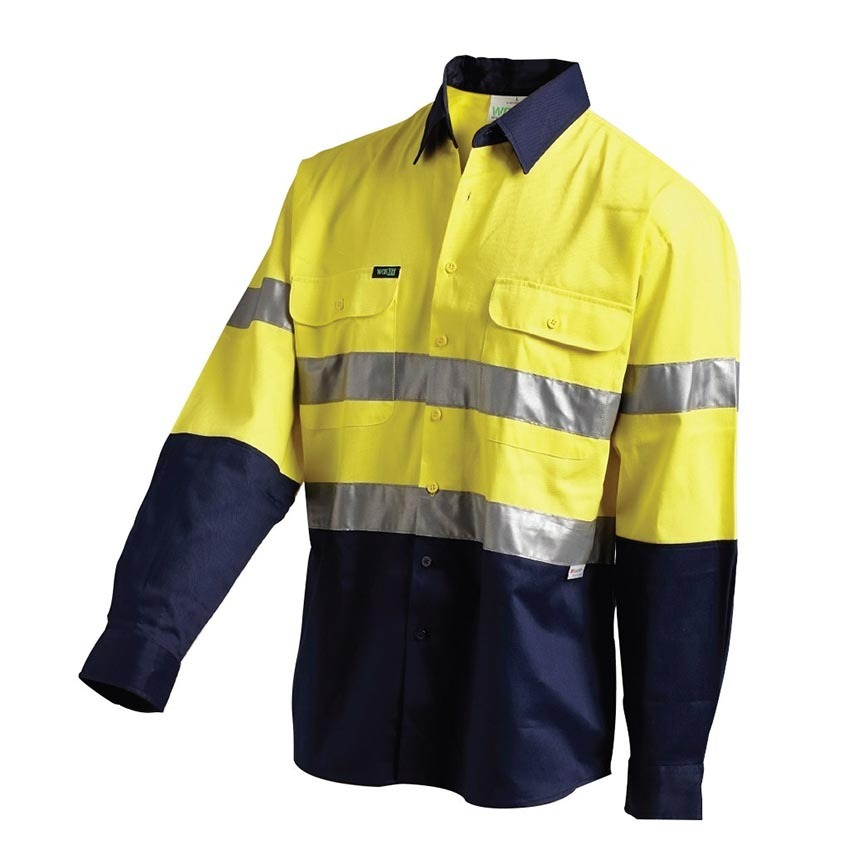 WORKIT Hi-Vis 2 Tone Regular Weight Taped Shirt