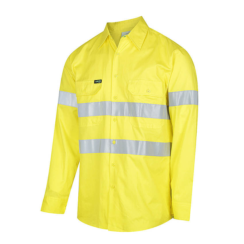 WORKIT Hi-Vis Lightweight Gussett Cuff Taped Shirt