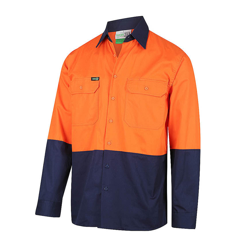WORKIT Hi-Vis Lightweight Adjustable Cuff Shirt