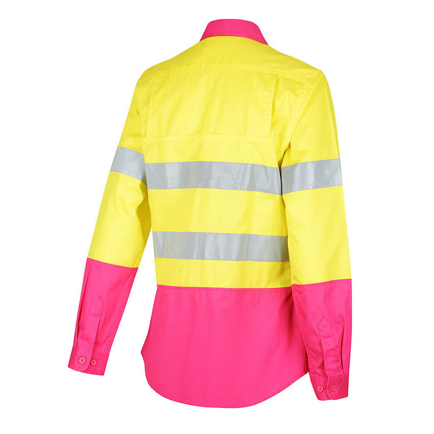 WORKIT Hi-Vis Womens 2 Tone Lightweight Taped Shirt