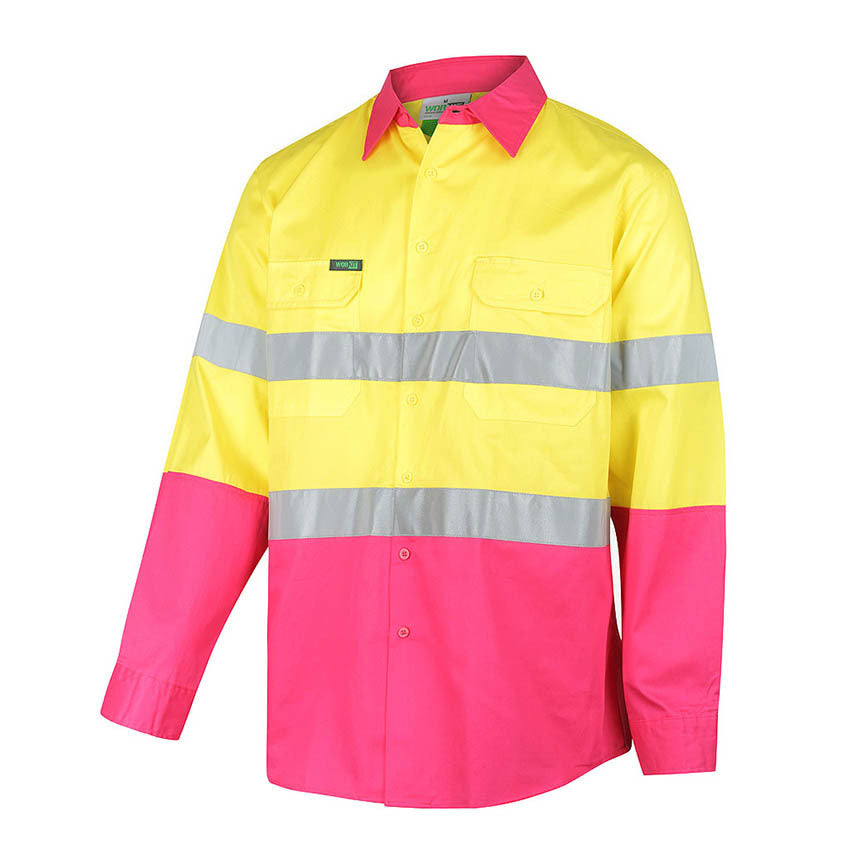 WORKIT Hi-Vis Lightweight Long Sleeve Taped Shirt