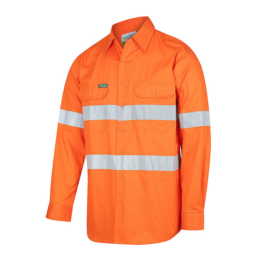WORKIT Hi-Vis 2 Tone Vented Regular Weight Taped Shirt
