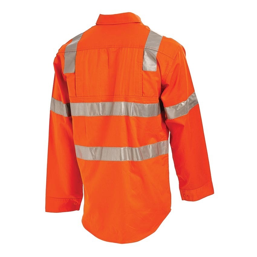 WORKIT Hi-Vis Lightweight VIC Rail Taped Shirt