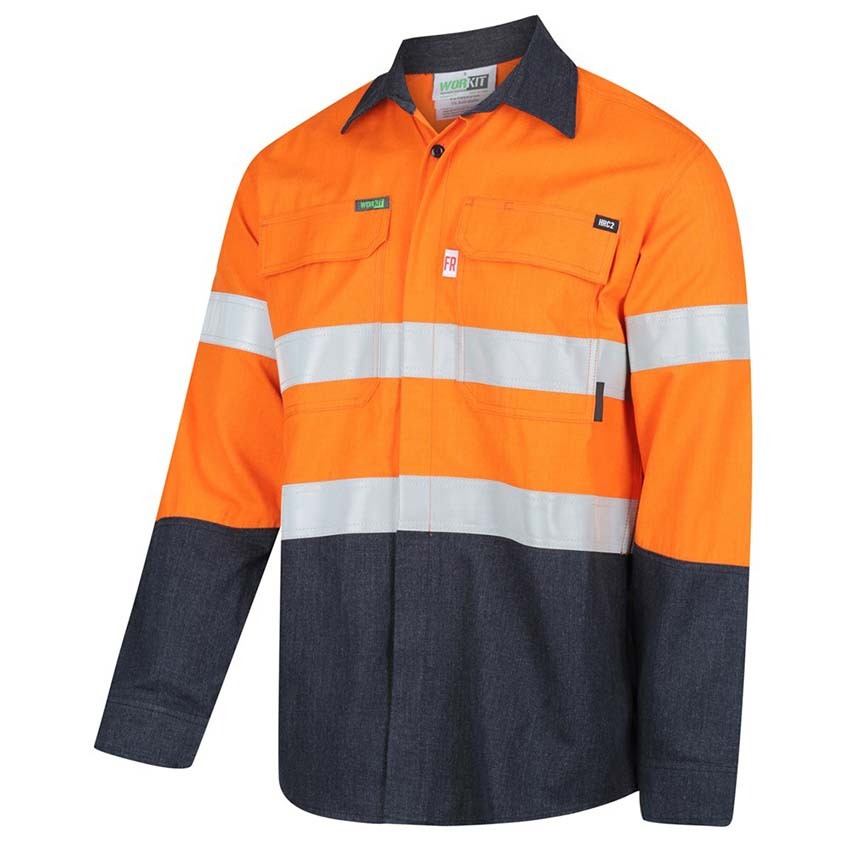 WORKIT Fire Resistant RIPSTOP FR Inherent 215gsm Taped Shirt