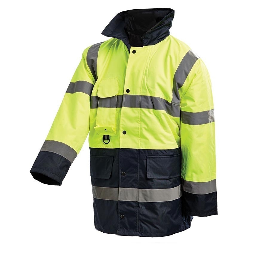 WORKIT Hi-Vis 2 Tone 3/4 Length Wet Weather Taped Jacket