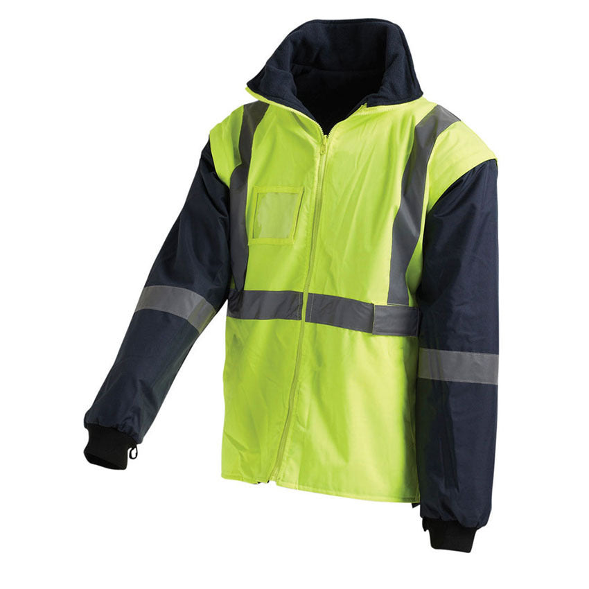 WORKIT Hi-Vis 2 Tone 5 in 1 Waterproof Biomotion Taped Jacket