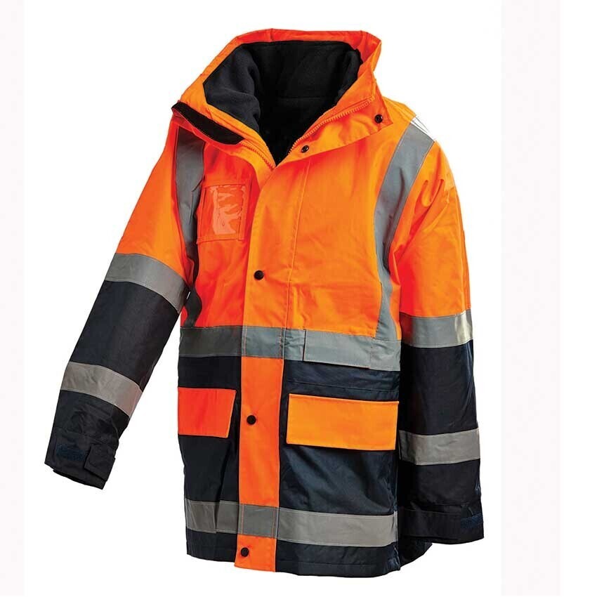WORKIT Hi-Vis 2 Tone 5 in 1 Waterproof Biomotion Taped Jacket