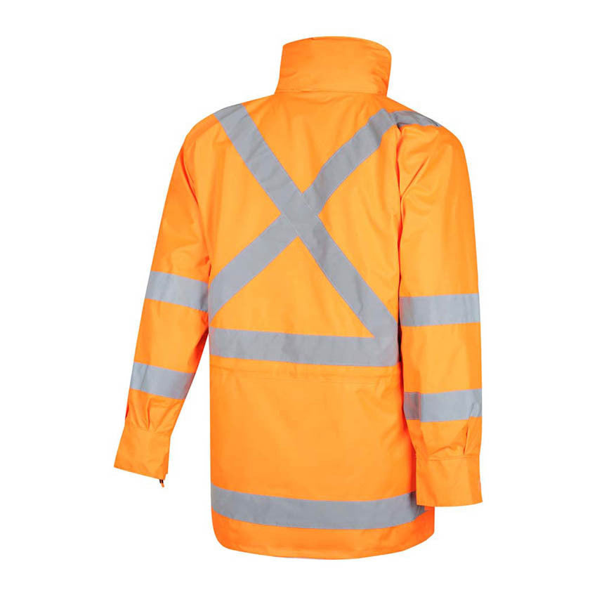 WORKIT Hi-Vis 2 Tone 5 in 1 Waterproof Biomotion X-Back Rail Taped Jacket
