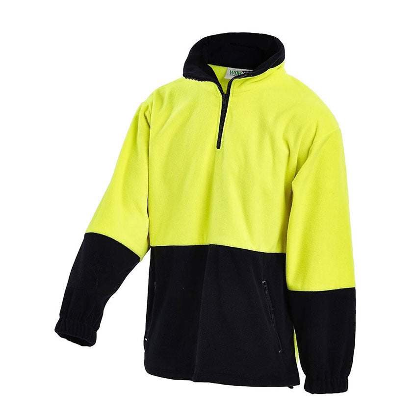 WORKIT Hi-Vis 2 Tone 1/4 Zip Polar Fleece Jumper