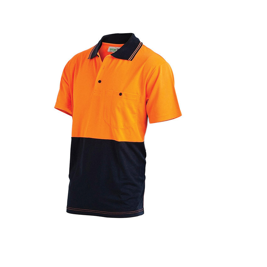 WORKIT Short Sleeve Poly Cotton Polo Shirt - Two Tone