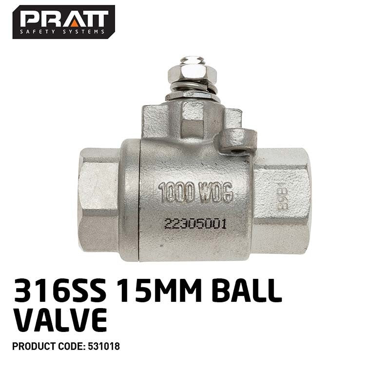316SS 15mm Ball Valve