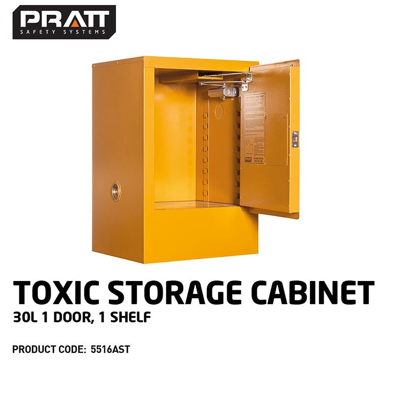 Toxic Storage Cabinet 30L 1 Door 1 Shelf