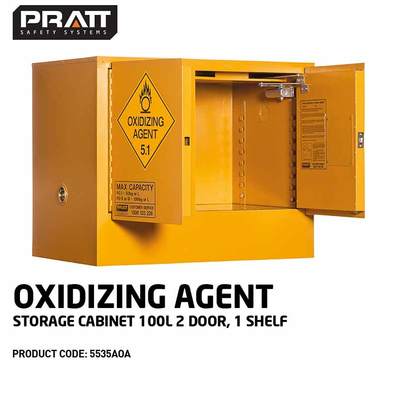 Oxidizing Agent Storage Cabinet 100L 2 Door 1 Shelf