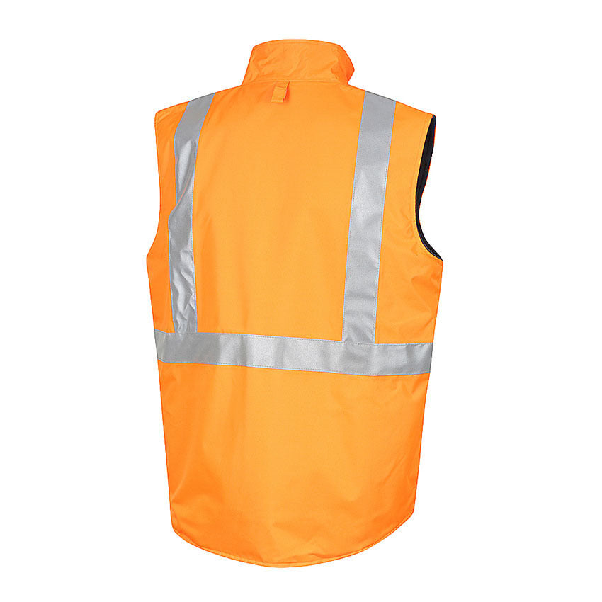 WORKIT Hi-Vis Reversible Vest with Reflective Tape