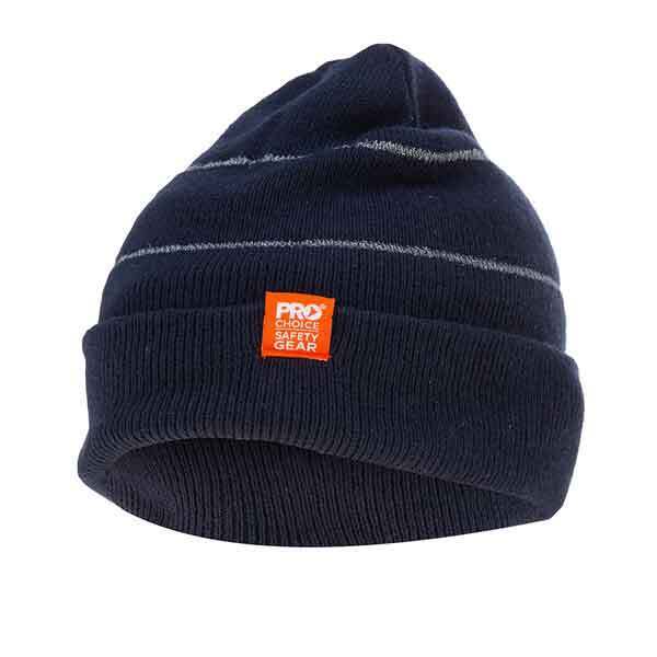 Beanie with Retro-Reflective Stripes