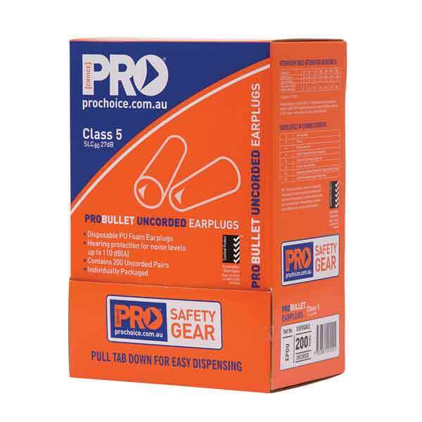 Probullet Disposable Uncorded Earplugs Uncorded