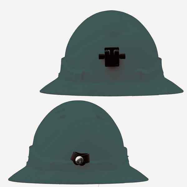 V6 Hard Hat Vented Full Brim + Lamp Bracket Ratchet Harness