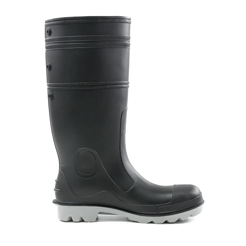 Bison Gumboot Inca PVC Black/Grey