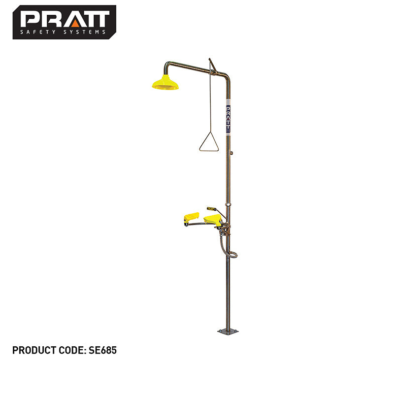 Combination Shower with Triple Nozzle Eye & Face Wash No Bowl No Foot Treadle