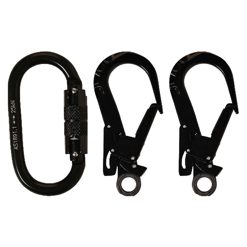 Elite Double Leg Shock Absorbing Webbing Lanyard with Hardware KD & ST X2