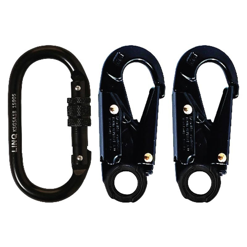 Elite Double Leg Shock Absorbing Webbing Lanyard with Hardware KS & SN X2