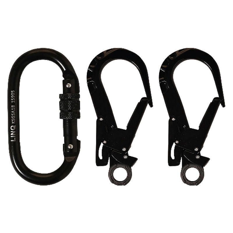 Elite Double Leg Shock Absorbing Webbing Lanyard with Hardware KS & ST X2