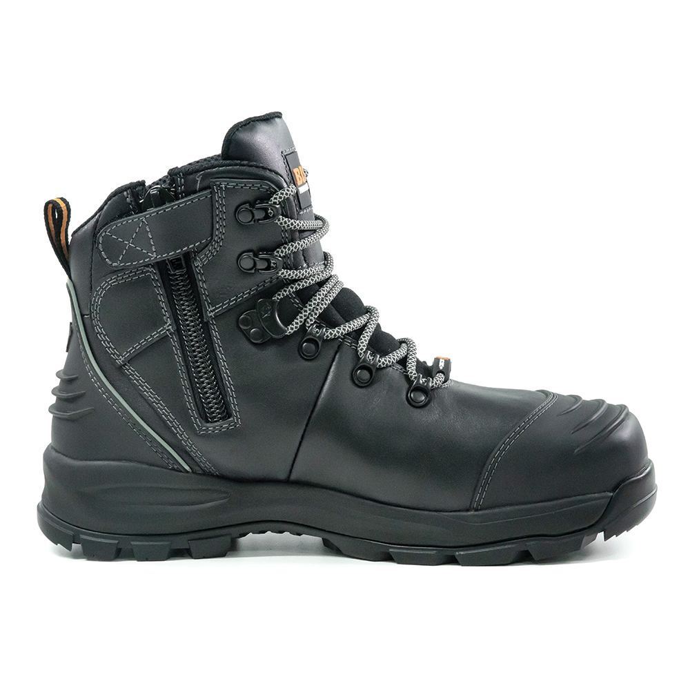 Bison XT Ankle Lace Up Boot with Zip Black