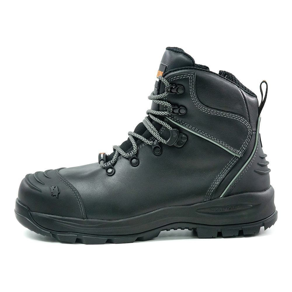 Bison XT Ankle Lace Up Boot with Zip Black