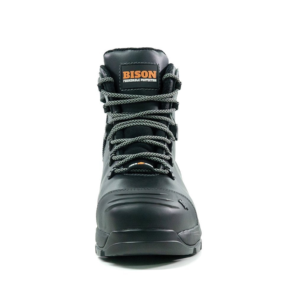 Bison XT Ankle Lace Up Boot with Zip Black