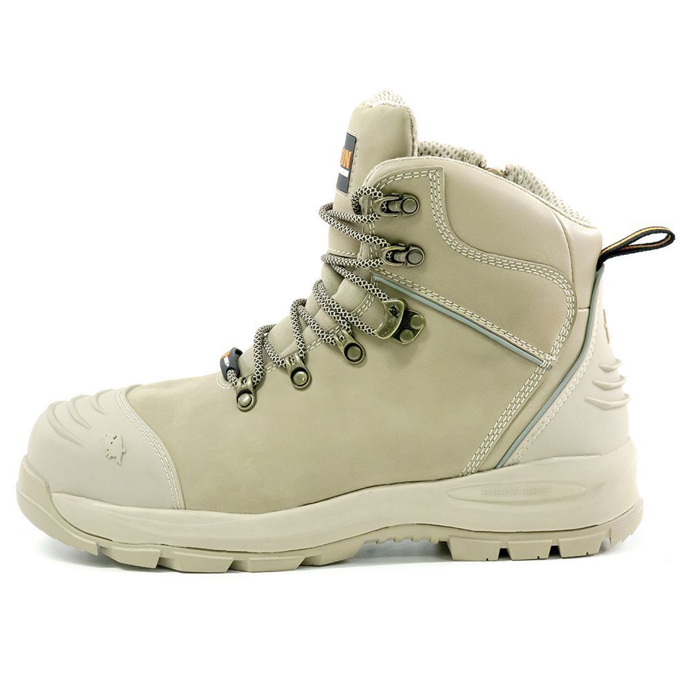 Bison XT Ankle Lace Up Boot with Zip Stone
