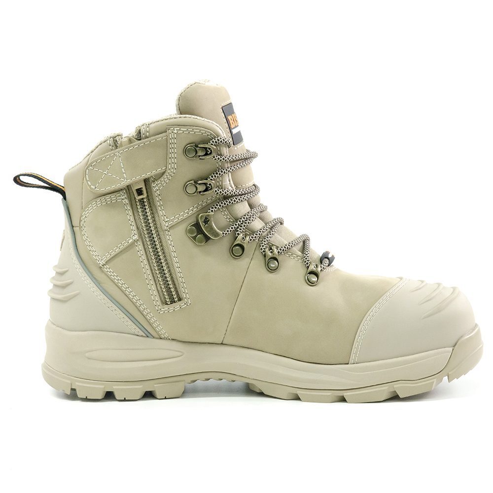 Bison XT Ankle Lace Up Boot with Zip Stone