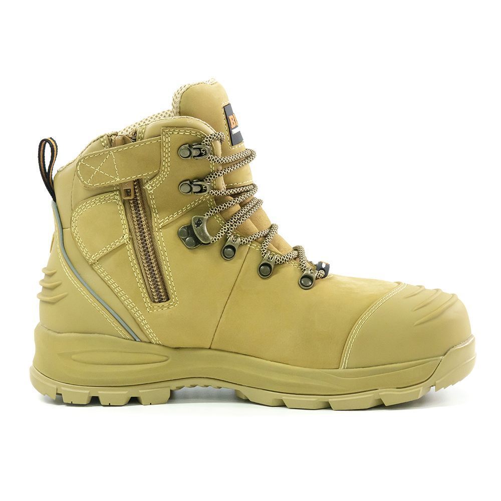 Bison XT Ankle Lace Up Boot with Zip Wheat