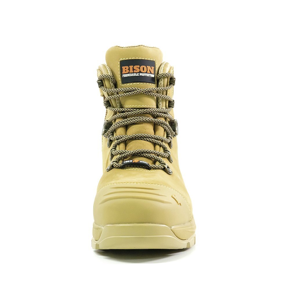 Bison XT Ankle Lace Up Boot with Zip Wheat