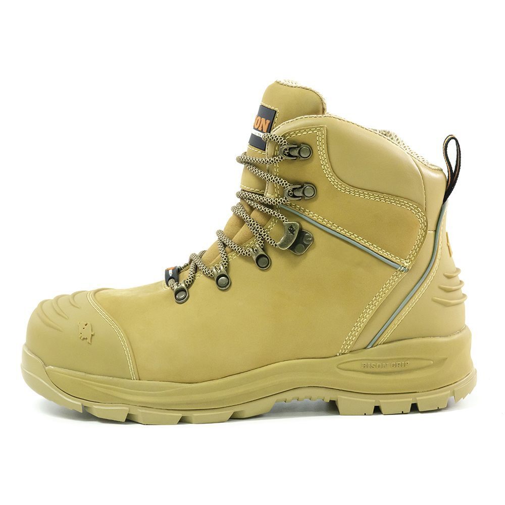Bison XT Ankle Lace Up Boot with Zip Wheat