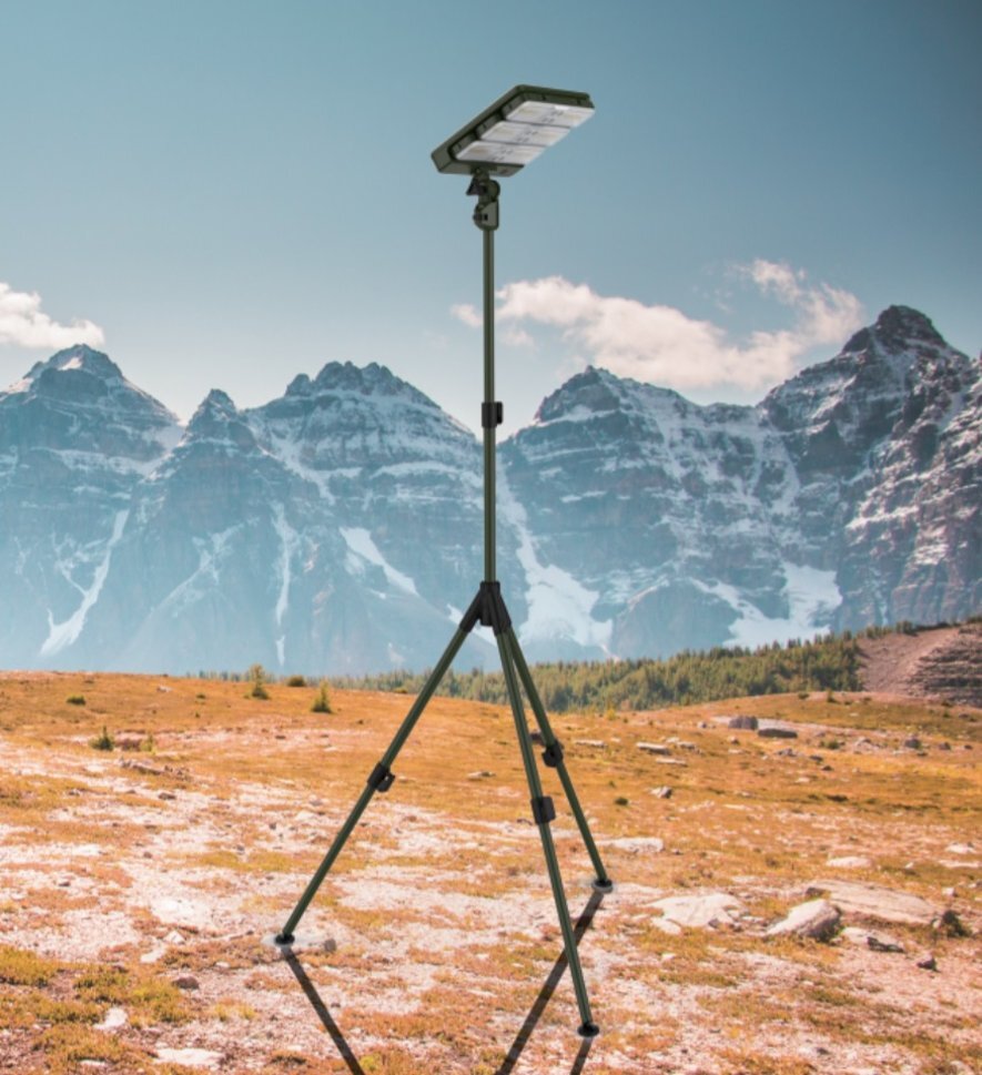 LED Waterproof Camping Work Light 25W Lithium Battery with Solar Charging