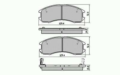 RDA Front Disc Brake Pads for Ford Telstar AT, AV TX5 10/1987 - 1/1992