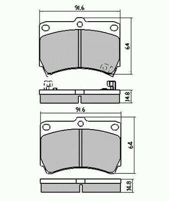 RDA Front Disc Brake Pads for Ford Laser / Meteor KF KH 1.6 1.8 4/1990-1994