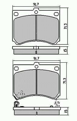 RDA Front Disc Brake Pads for Ford Laser/Meteor KF KH KL TX3 4WD Turbo4/90-98