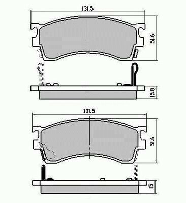 RDA Front Disc Brake Pads for Ford Telstar AX, AY 1992 - 11/1996
