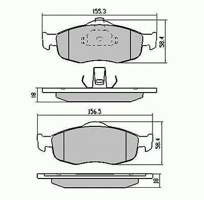 RDA Front Disc Brake Pads for Ford Modeo 9/1996 - 10/2002