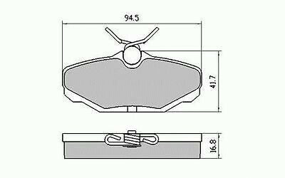 RDA Rear Disc Brake Pads for Ford Taurus 2/1996 - 9-1998