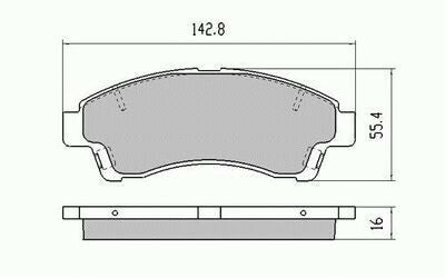 RDA Front Disc Brake Pads for Ford Courier 2WD PD 4/1996 - 11/1998