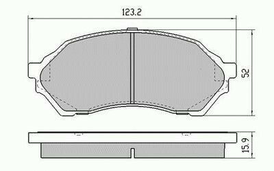 RDA Front Disc Brake Pads for Ford Laser / Meteor KN 1.6 11/1998 - 2001
