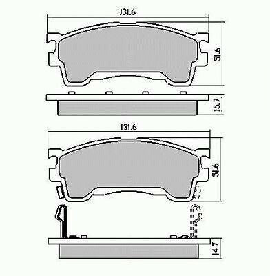 RDA Front Disc Brake Pads for Ford Laser / Meteor KQ 1.8 GLXi,SR 1/2001-