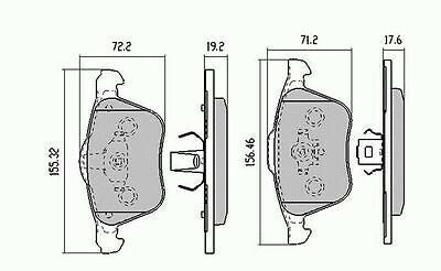 RDA Front Disc Brake Pads for Ford Focus XR5 2.5Turbo 4/2006-8/2009