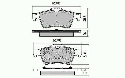 RDA Rear Disc Brake Pads for Ford Focus 1.6TD 1.8TD 2.0TD 2003-2005