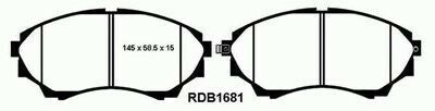 RDA Front Disc Brake Pads for Ford Courier 4WD AUTOHUB Models 12/1998-11/2006